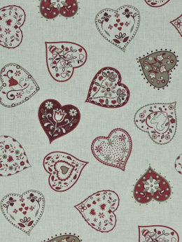 Tkanina bawełna z poliestrem ROMANTIC HEARTS