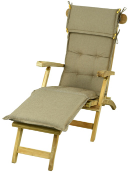 Poduszka na krzesło ogrodowe 189x44x8 cm Cappuccino