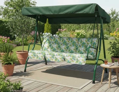 Poduszka na huśtawkę ogrodową FLORA 135 cm