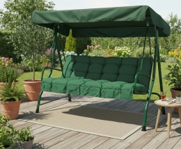 Poduszka na huśtawkę ogrodową FLORA 135 cm