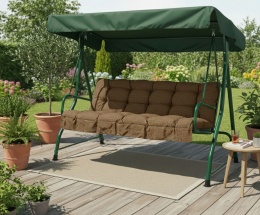 Poduszka na huśtawkę ogrodową FLORA 175 cm