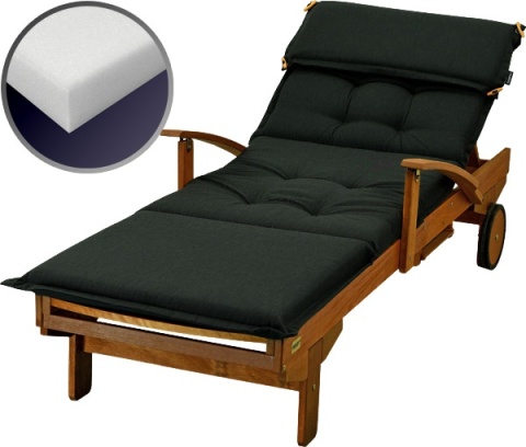 Poduszka na leżankę ogrodową 198x64x8 cm Antracyt