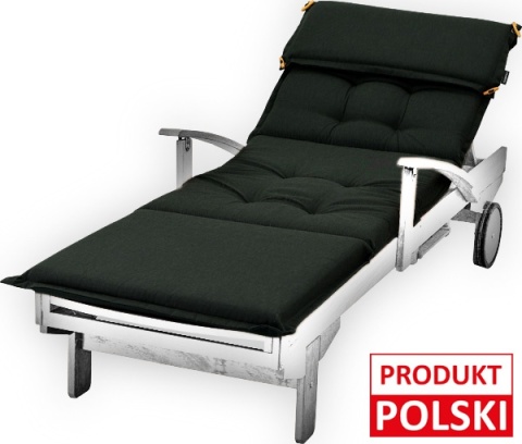 Poduszka na leżankę ogrodową 198x64x8 cm Antracyt