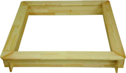 Piaskownica drewniana kwadratowa 120x120 cm