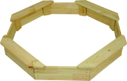 Piaskownica drewniana ośmiokątna