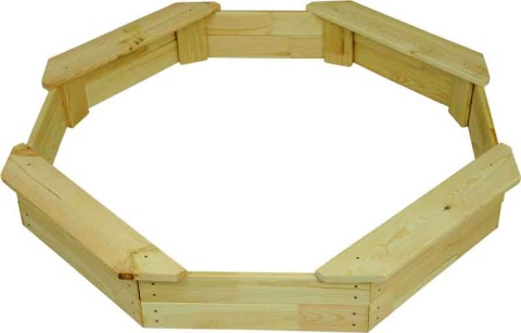 Piaskownica drewniana ośmiokątna