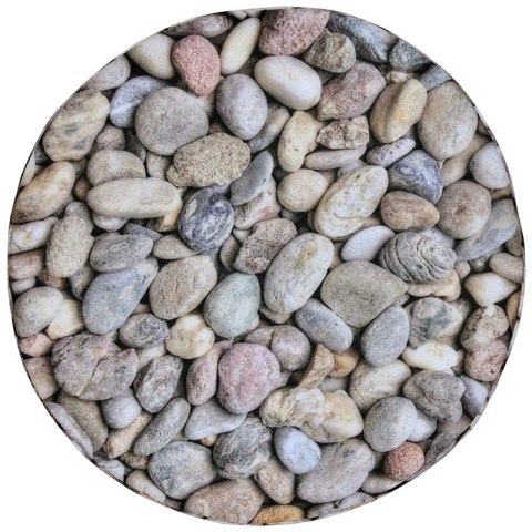 Poduszka na krzesło okrągłe DALIA II wzór KAMIENIE (widok z góry)