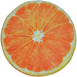 Poduszka na krzesło okrągłe DALIA II wzór POMARAŃCZA (widok od góry)