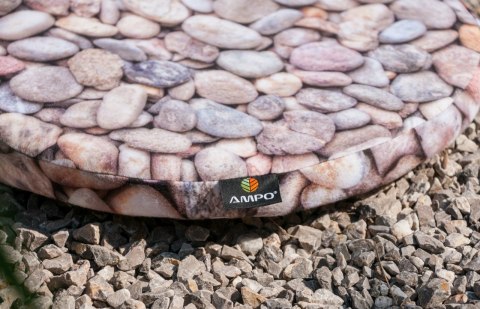 Poduszka na krzesło okrągłe DALIA II wzór KAMIENIE (przykładowa aranżacja 2)